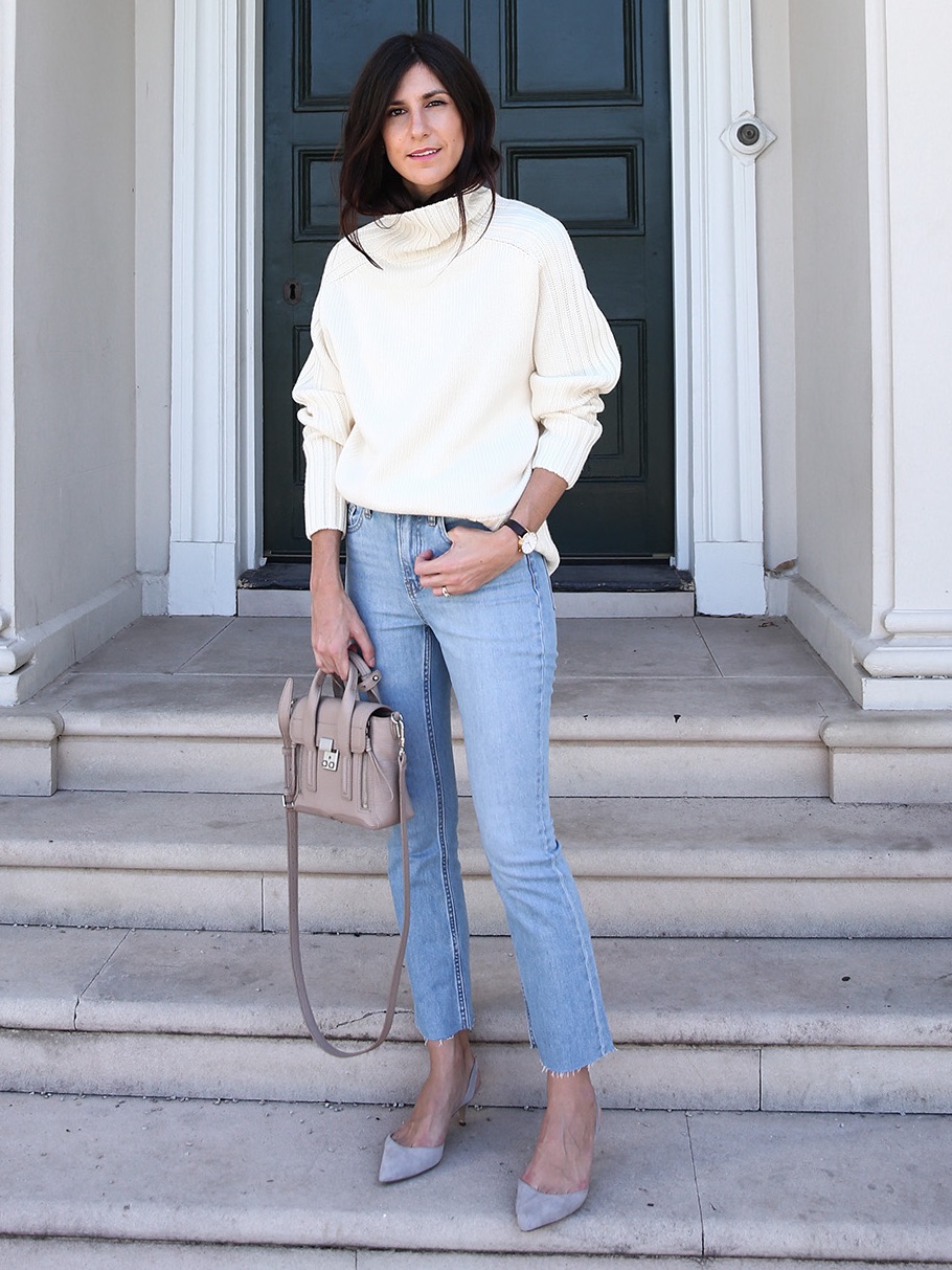 Everlane High Rise Kick Crop Jeans Sz 28 Regular